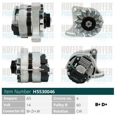 Alternator HOFFER H5530046