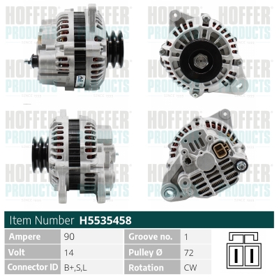 Alternator HOFFER H5535458