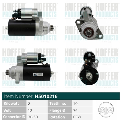 Starter HOFFER H5010216