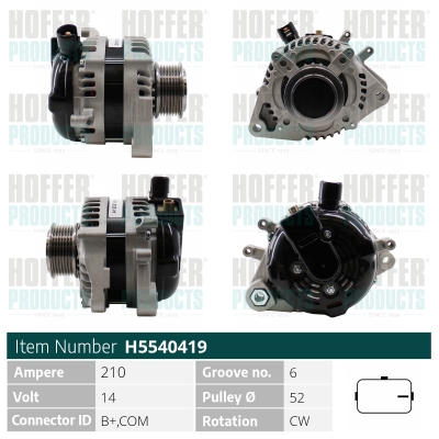 Alternator HOFFER H5540419