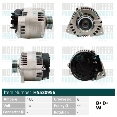 Alternator HOFFER H5530956