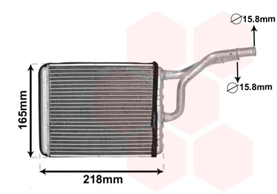 Heat Exchanger, interior heating VAN WEZEL 07006137