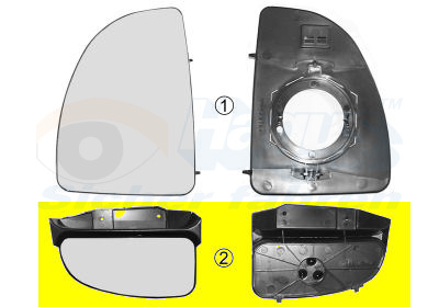 Mirror Glass, outside mirror VAN WEZEL 1747833