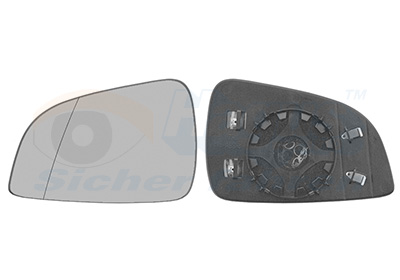 Mirror Glass, exterior mirror VAN WEZEL 3748837