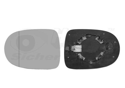 Mirror Glass, exterior mirror VAN WEZEL 4372831