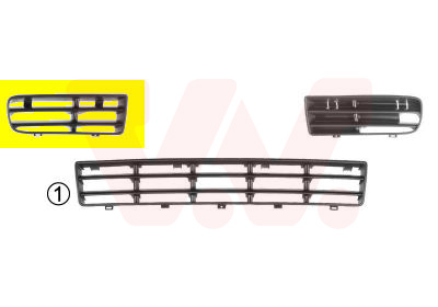 Ventilation Grille, bumper VAN WEZEL 5888592
