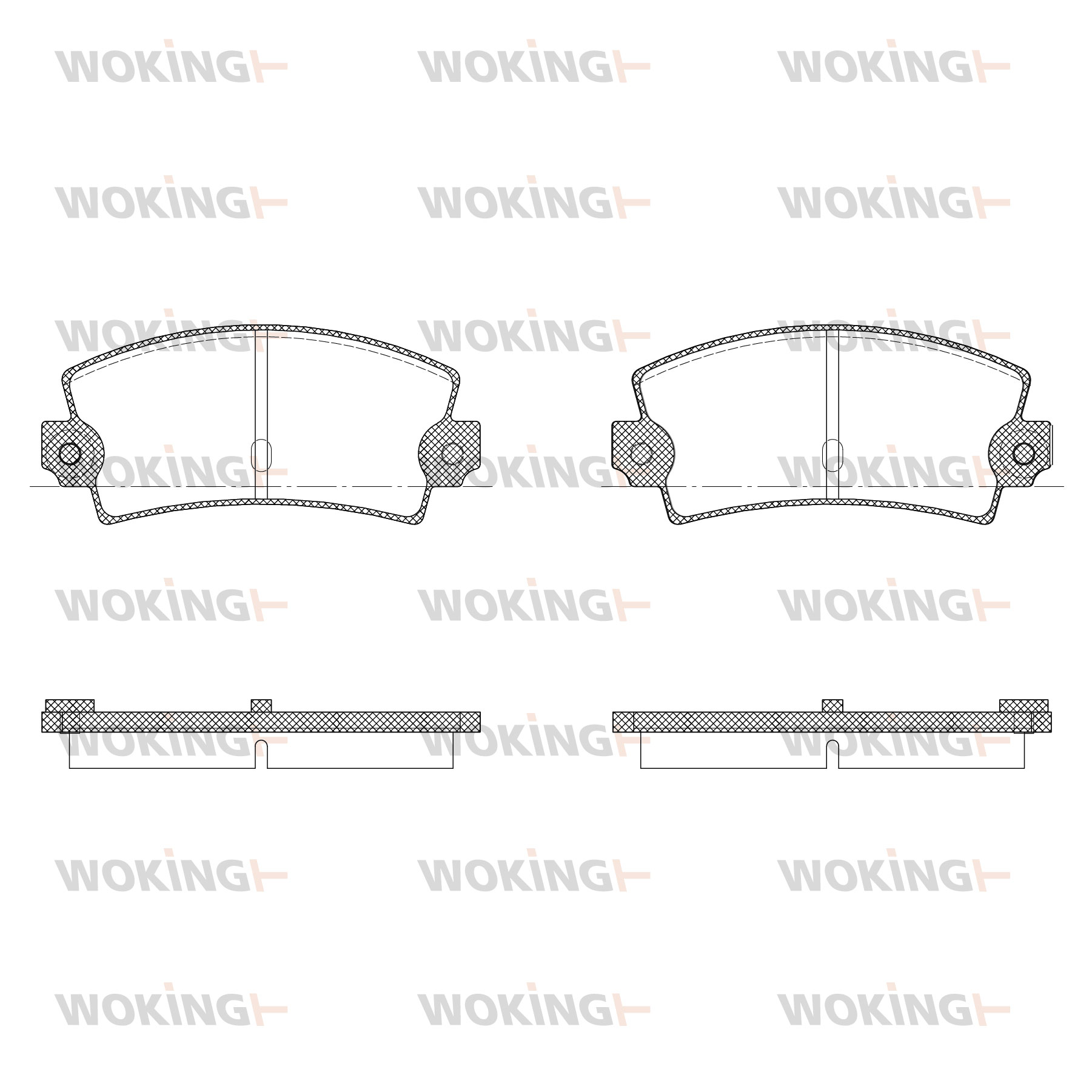 Brake Pad Set, disc brake WOKING P1213.36