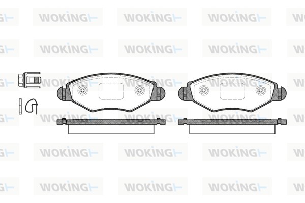 Brake Pad Set, disc brake WOKING P7433.20