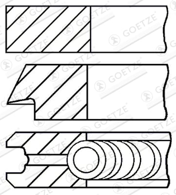 Piston Ring Kit GOETZE ENGINE 08-107900-00