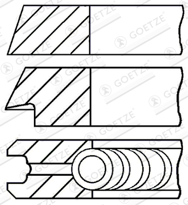 Piston Ring Kit GOETZE ENGINE 08-109400-10