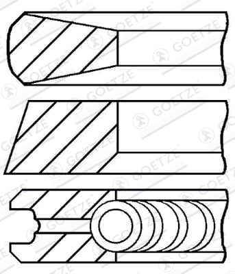 Piston Ring Kit GOETZE ENGINE 08-114700-00