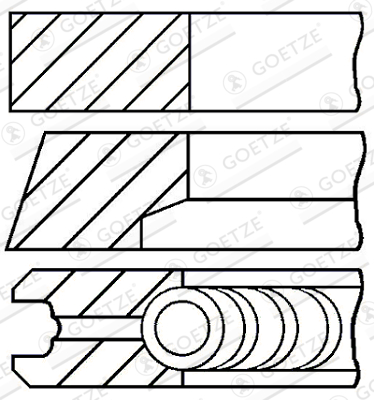 Piston Ring Kit GOETZE ENGINE 08-118006-00