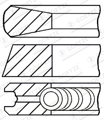 Piston Ring Kit GOETZE ENGINE 08-136500-00