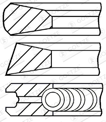Piston Ring Kit GOETZE ENGINE 08-138700-00