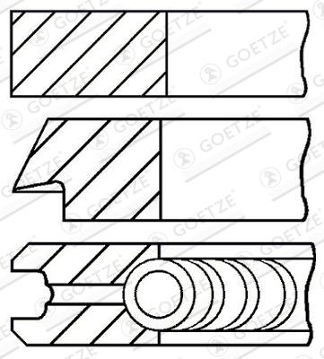Piston Ring Kit GOETZE ENGINE 08-140800-00