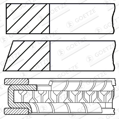 Piston Ring Kit GOETZE ENGINE 08-141200-00