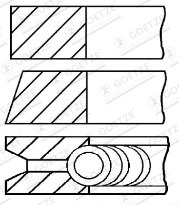 Piston Ring Kit GOETZE ENGINE 08-142300-00