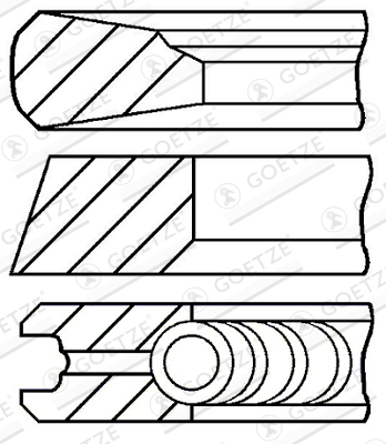 Piston Ring Kit GOETZE ENGINE 08-143007-00