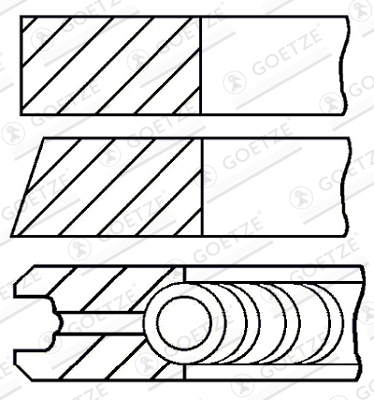 Piston Ring Kit GOETZE ENGINE 08-152007-00