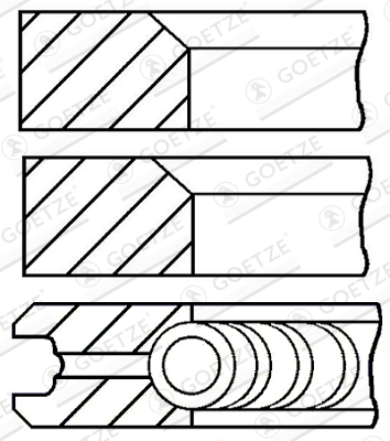 Piston Ring Kit GOETZE ENGINE 08-170700-10
