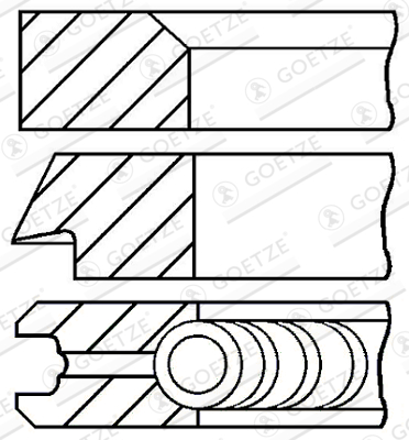 Piston Ring Kit GOETZE ENGINE 08-179500-00