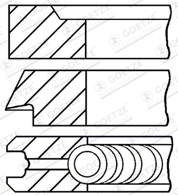 Piston Ring Kit GOETZE ENGINE 08-183000-00