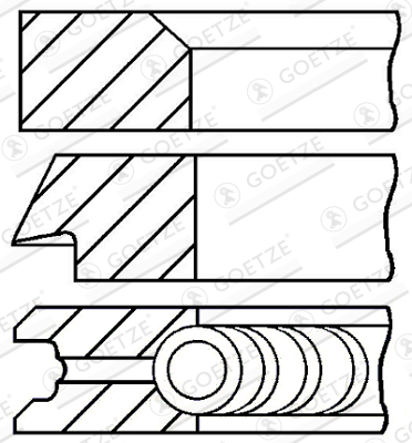 Piston Ring Kit GOETZE ENGINE 08-215300-10