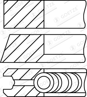 Piston Ring Kit GOETZE ENGINE 08-336500-10