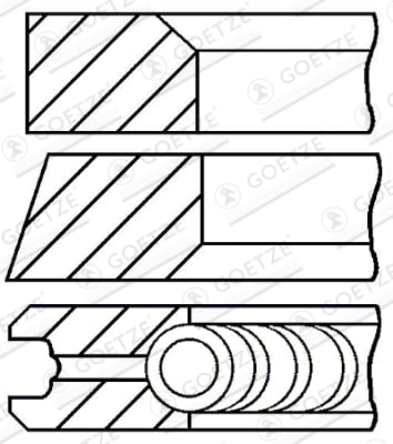 Piston Ring Kit GOETZE ENGINE 08-337100-00