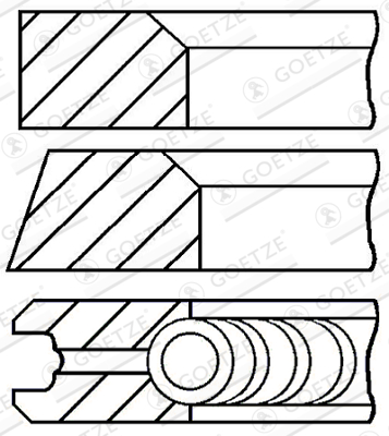 Piston Ring Kit GOETZE ENGINE 08-399700-10