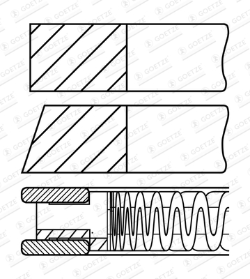 Piston Ring Kit GOETZE ENGINE 08-426100-00
