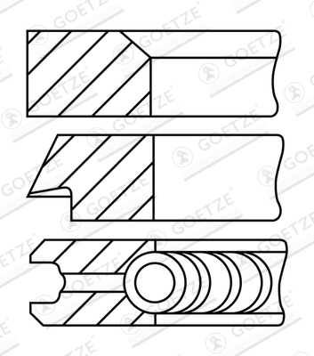 Piston Ring Kit GOETZE ENGINE 08-782500-10