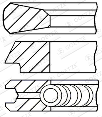 Piston Ring Kit GOETZE ENGINE 08-429200-00