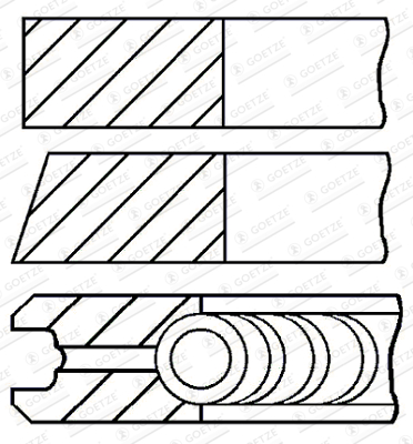 Piston Ring Kit GOETZE ENGINE 08-429300-10