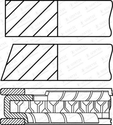 Piston Ring Kit GOETZE ENGINE 08-430600-00