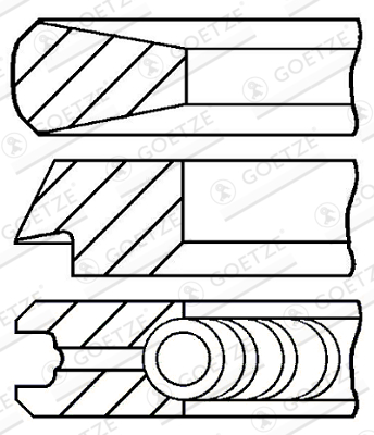 Piston Ring Kit GOETZE ENGINE 08-431100-00