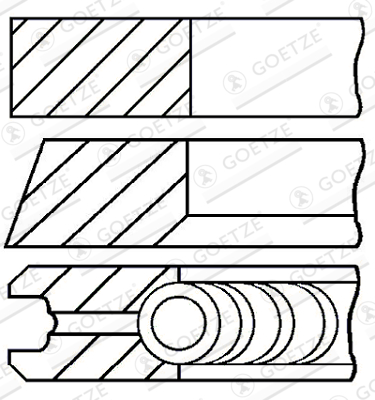 Piston Ring Kit GOETZE ENGINE 08-433000-00