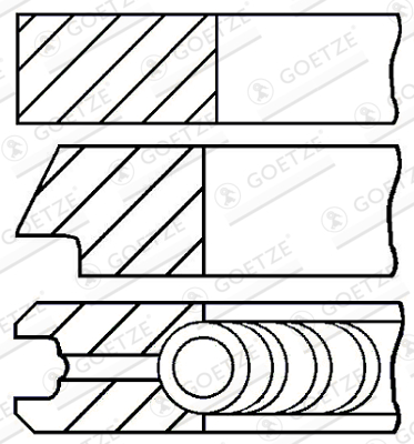 Piston Ring Kit GOETZE ENGINE 08-436500-00