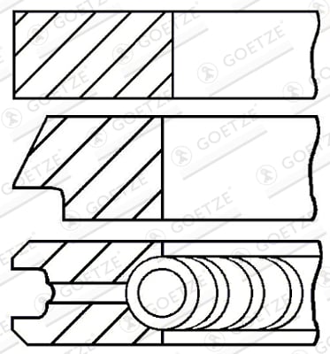 Piston Ring Kit GOETZE ENGINE 08-436506-00