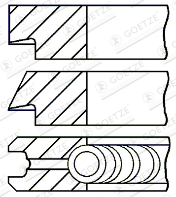 Piston Ring Kit GOETZE ENGINE 08-438300-00