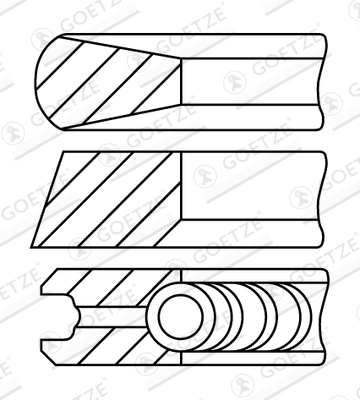 Piston Ring Kit GOETZE ENGINE 08-438800-10