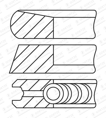 Piston Ring Kit GOETZE ENGINE 08-443100-00