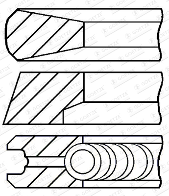 Piston Ring Kit GOETZE ENGINE 08-444900-00