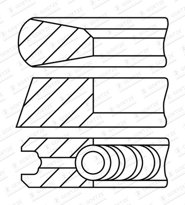 Piston Ring Kit GOETZE ENGINE 08-445300-00