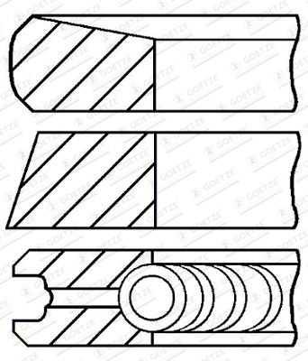 Piston Ring Kit GOETZE ENGINE 08-447400-00