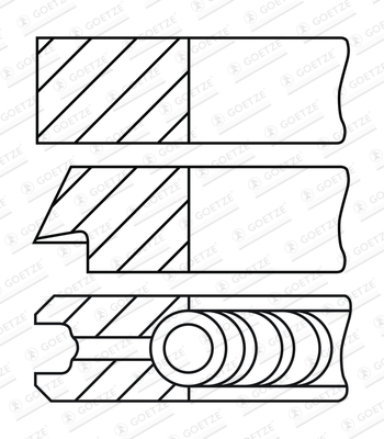 Piston Ring Kit GOETZE ENGINE 08-451500-00