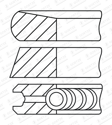 Piston Ring Kit GOETZE ENGINE 08-450600-00
