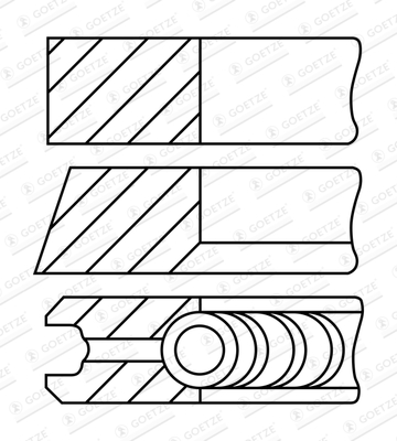Piston Ring Kit GOETZE ENGINE 08-452300-00