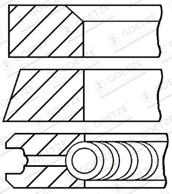 Piston Ring Kit GOETZE ENGINE 08-523200-00