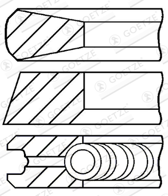 Piston Ring Kit GOETZE ENGINE 08-704500-00